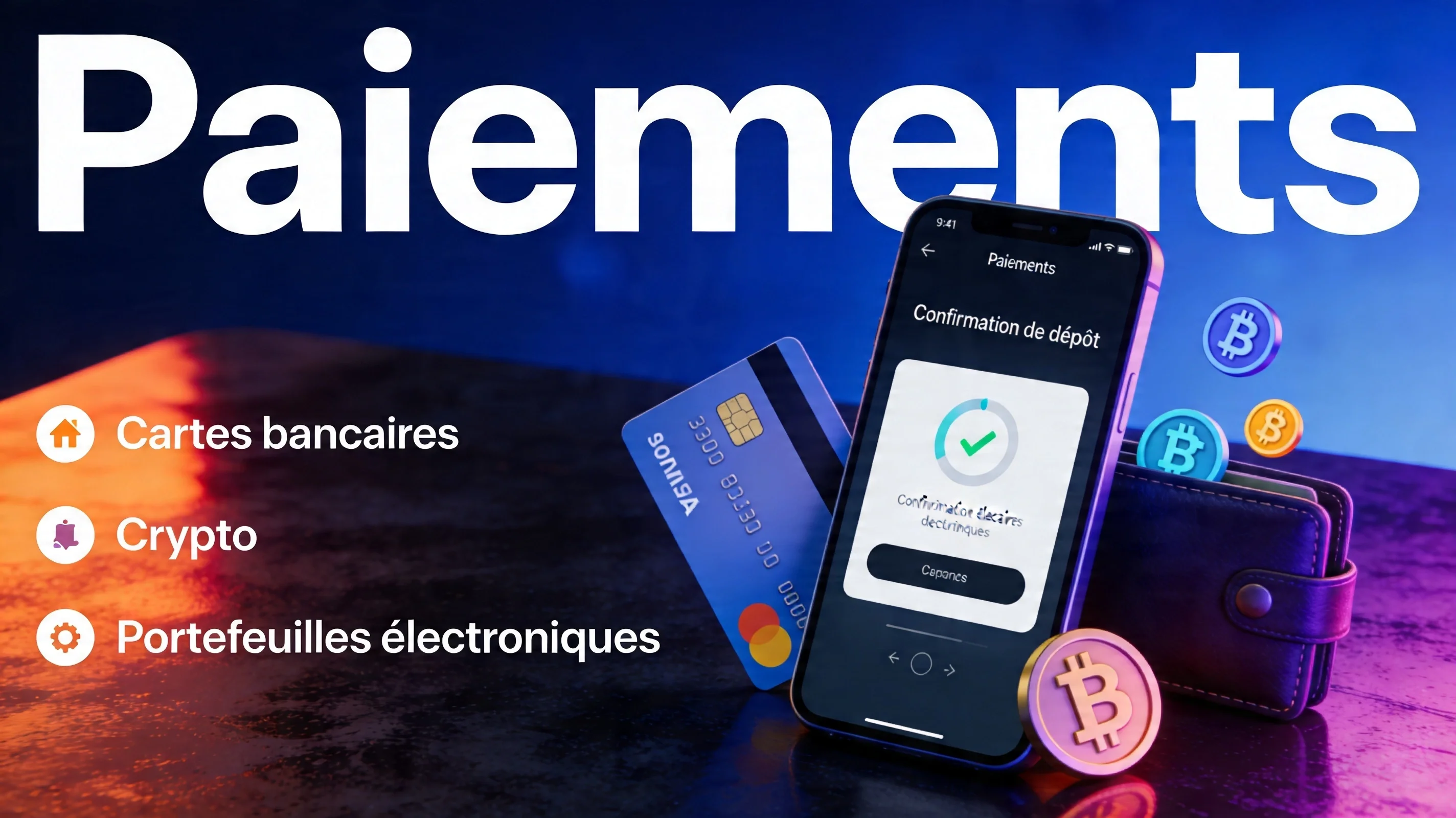 Paiement numérique sur smartphone pour illustrer les dépôts et retraits