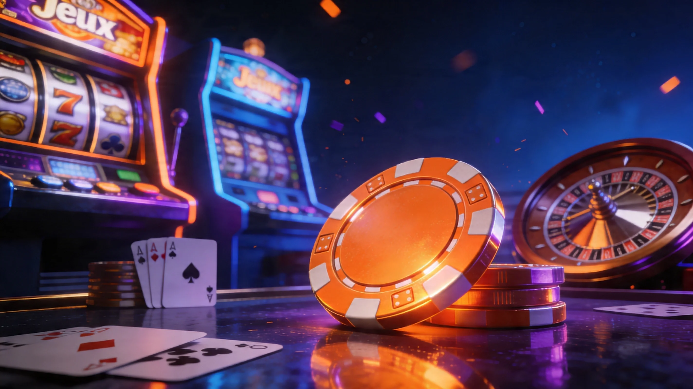 Jetons et ambiance bonus casino pour illustrer l’offre Brutal Casino