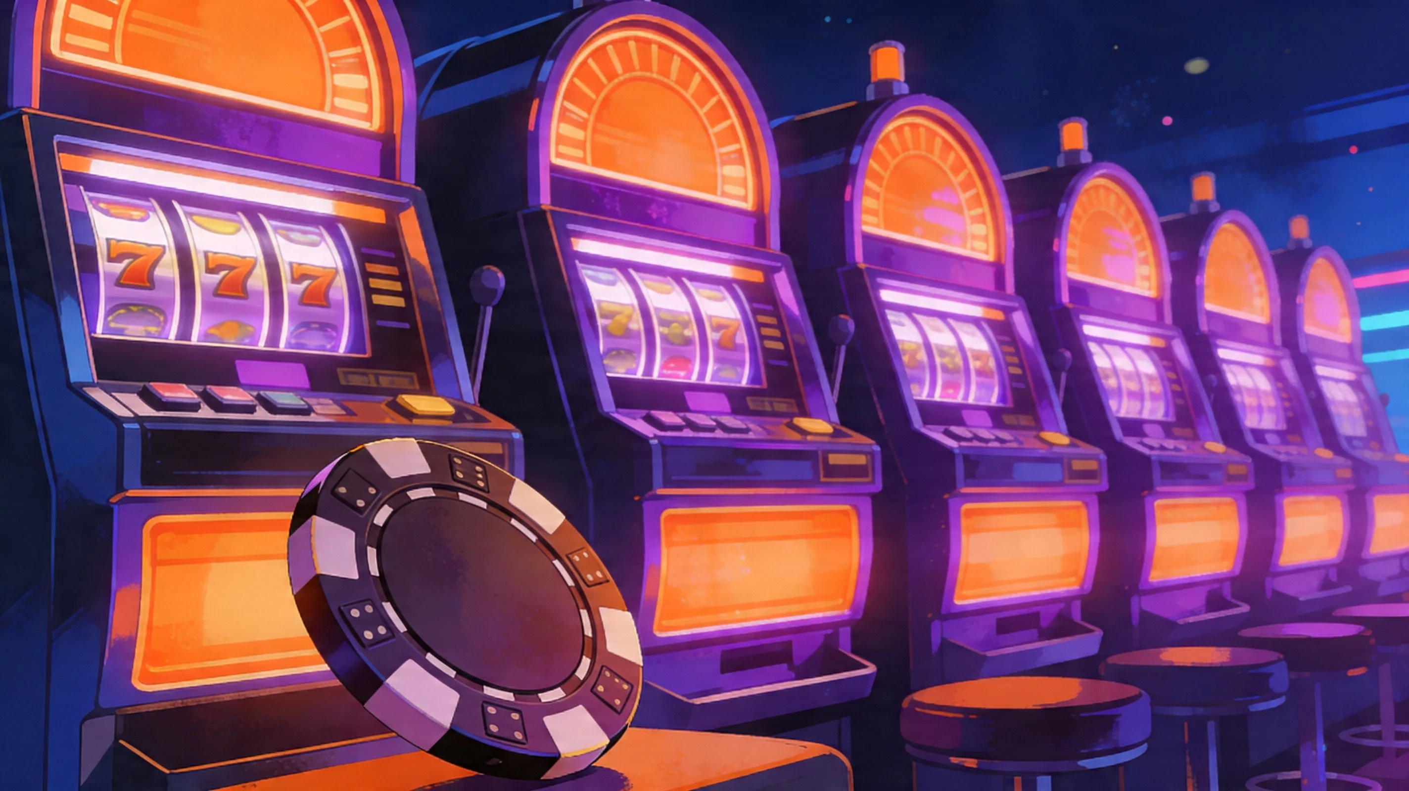 Machine à sous moderne en salle de jeu